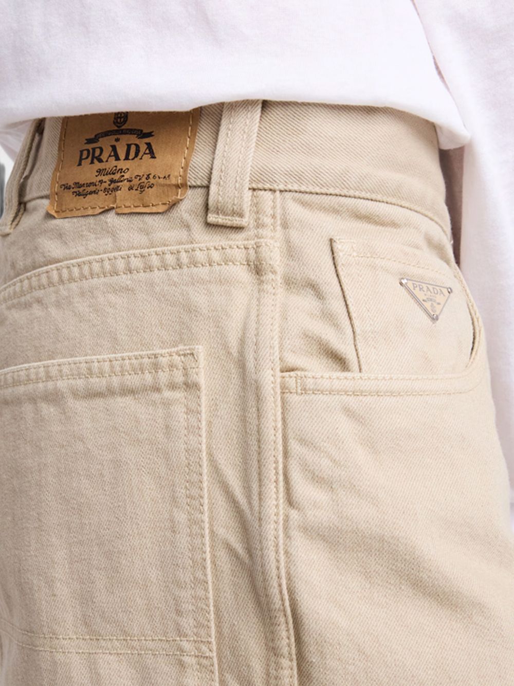 Five-pocket old denim jeans GEP4461954 S-UMOF0630 PRADA