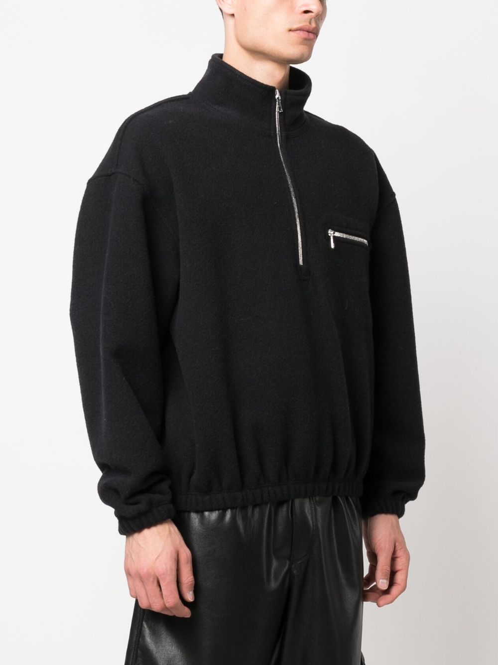 FLEECE half-zip sweater NFL1 X02BLACK RIER