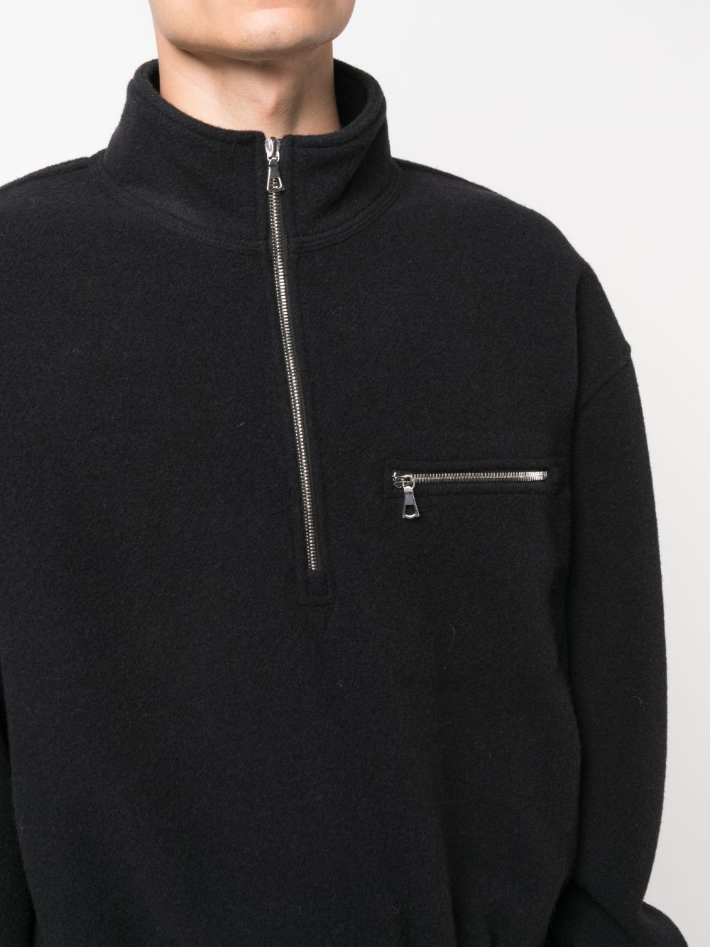 FLEECE half-zip sweater NFL1 X02BLACK RIER