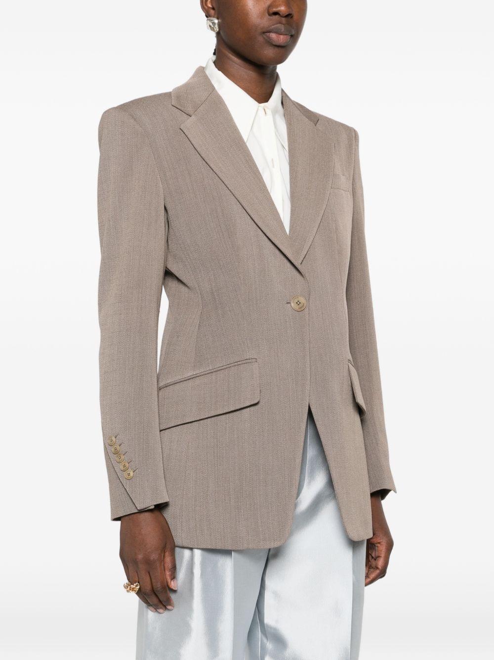 Single-breasted buttoned blazer SWJ0163 TWS00178015 SEAFARER