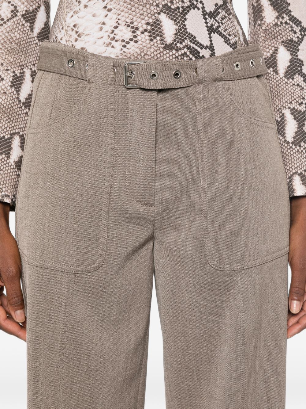 TRIESTE belted wide-leg trousers SWP0157 TWS00178015 SEAFARER