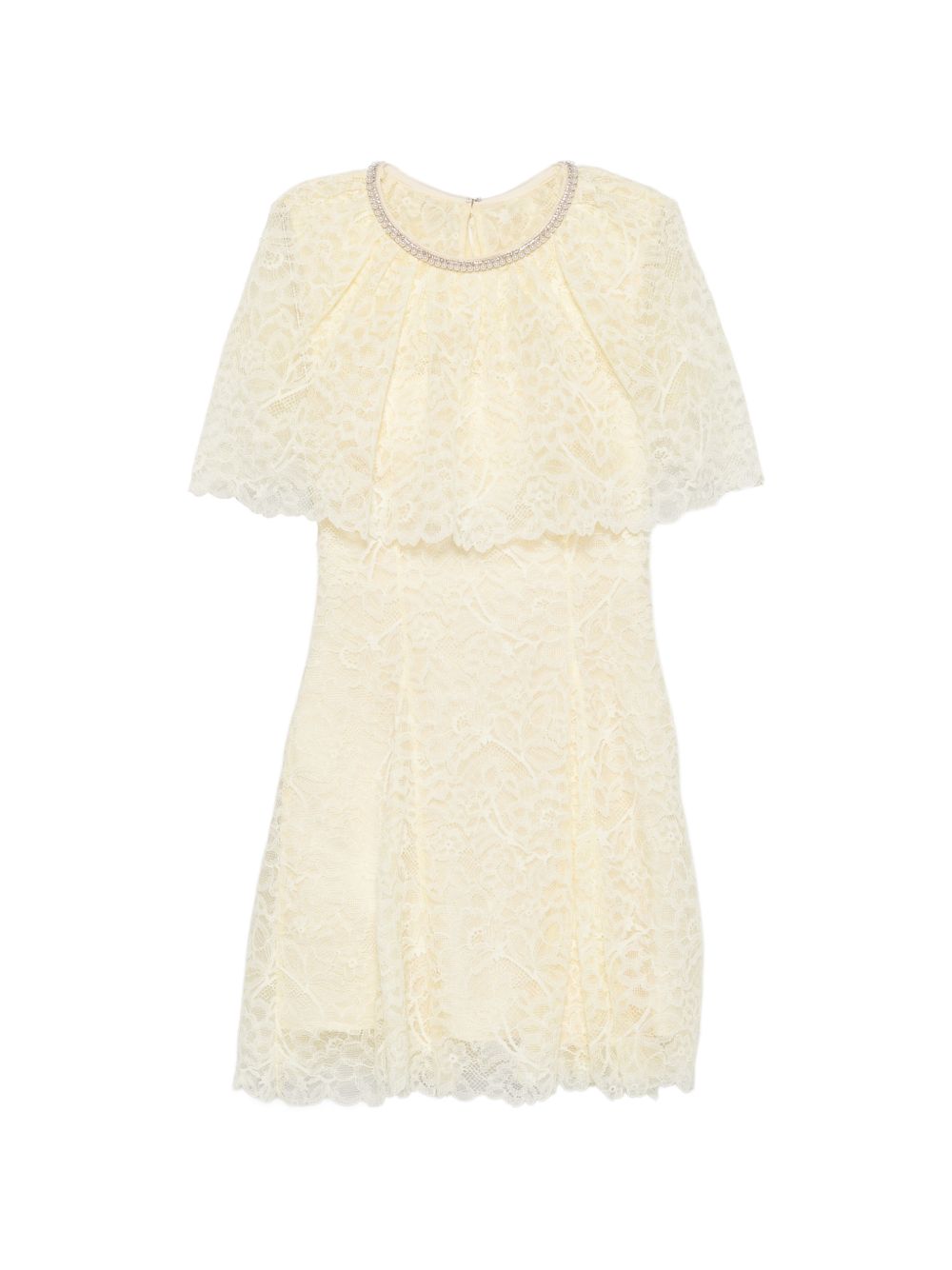 Lace cape mini dress 099S YELLOW SELF-PORTRAIT
