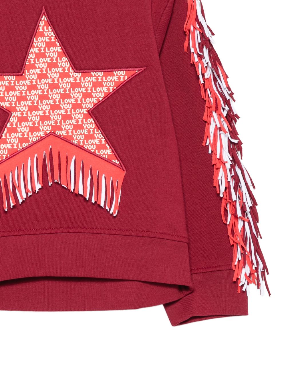 Fringe-detail star-patch sweater TZ4A30 Z3059416 STELLA McCARTNEY KIDS