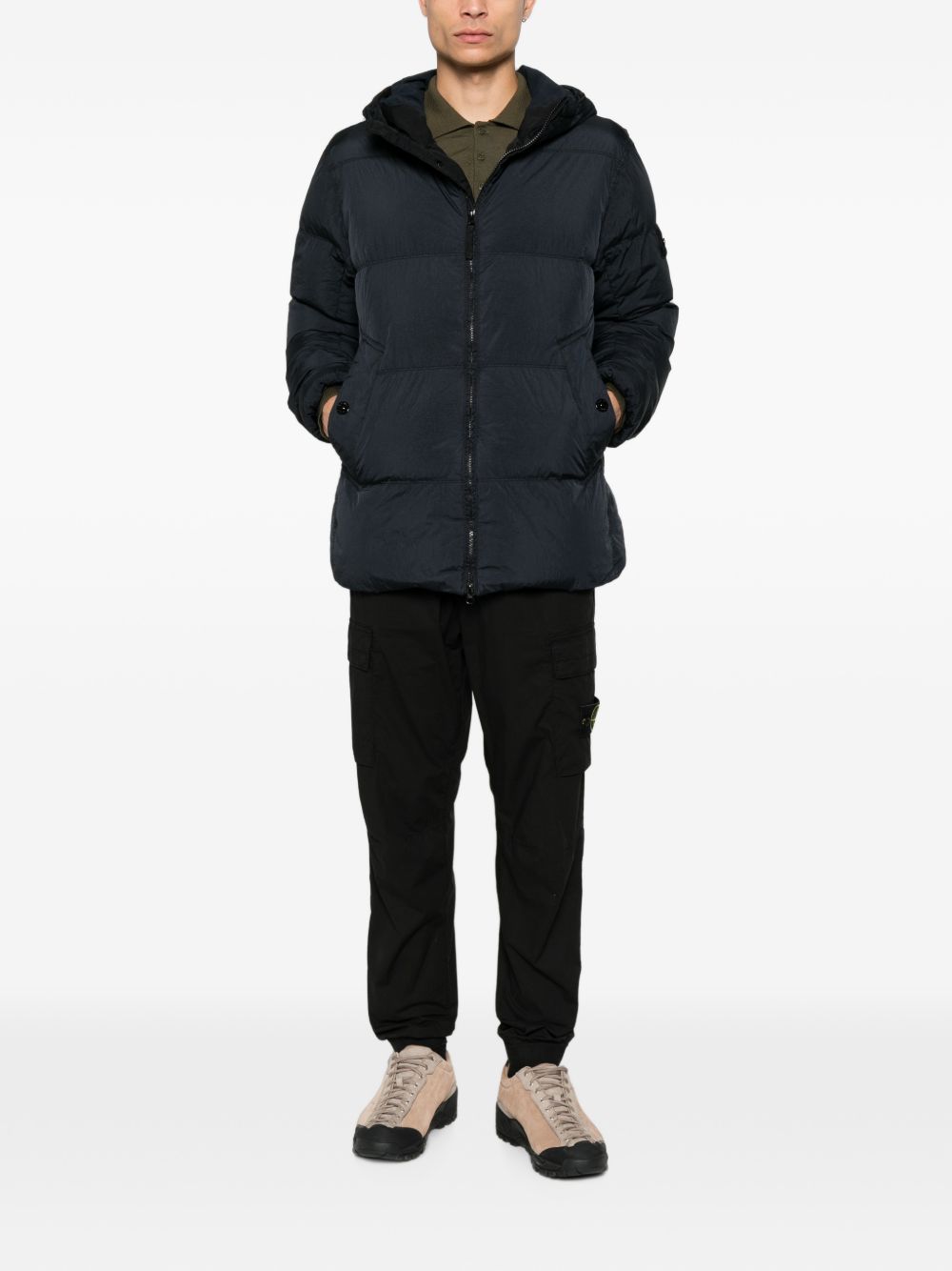 Compass-patch quilted jacket L2S154100037 S0A23V0020 STONE ISLAND