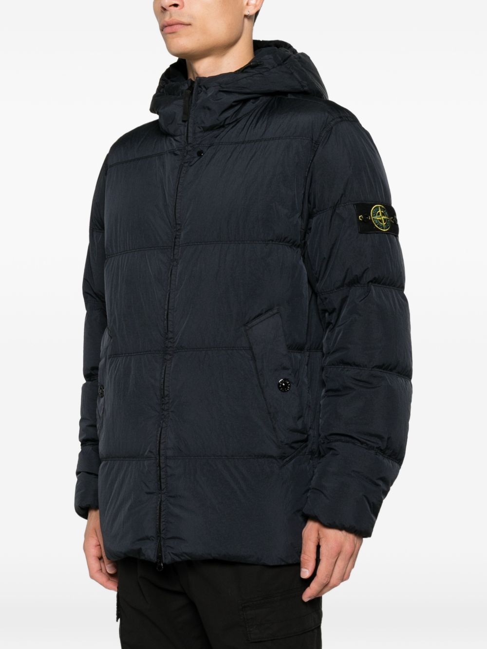 Compass-patch quilted jacket L2S154100037 S0A23V0020 STONE ISLAND