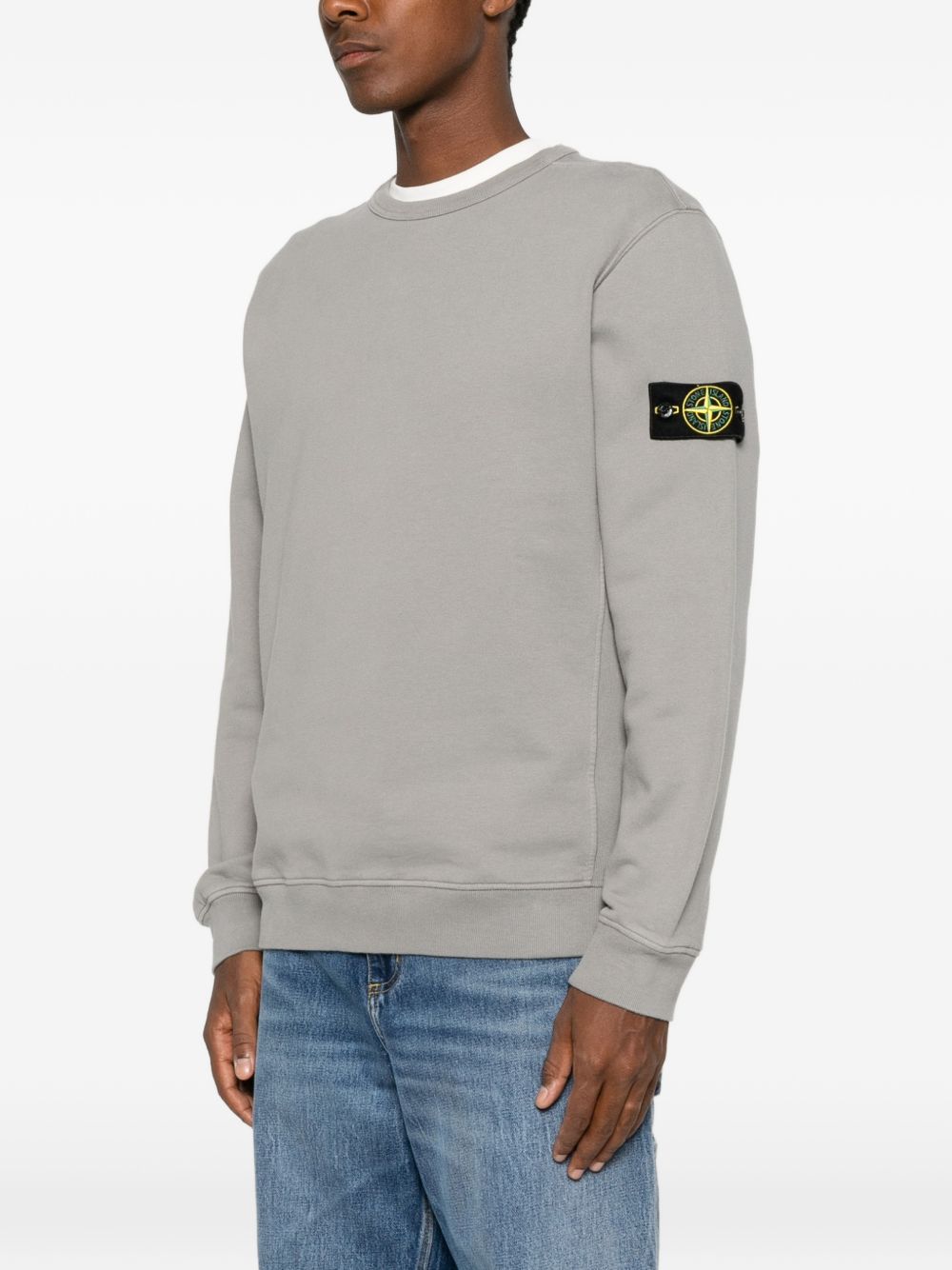 Logo-patch cotton sweatshirt L2S156100049 S0A20V0060 STONE ISLAND