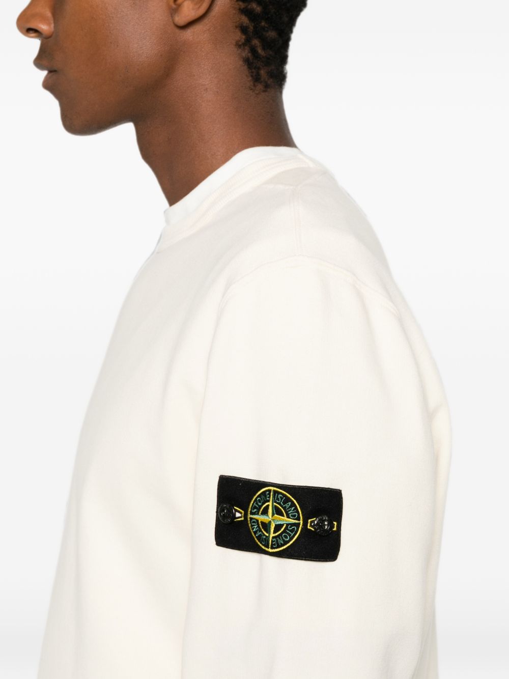 Logo-patch cotton sweatshirt L2S156100049 S0A20V0093 STONE ISLAND