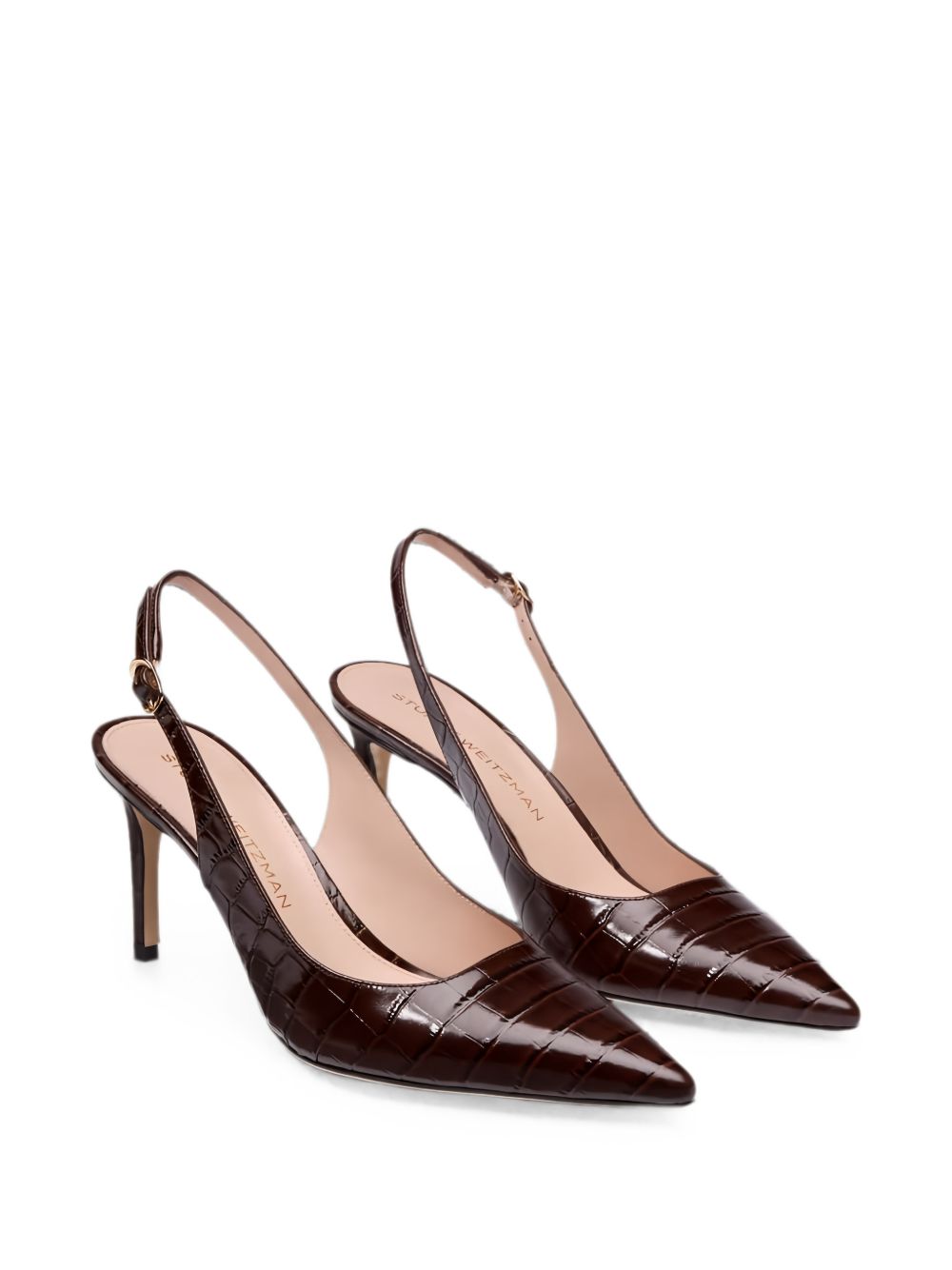 POWER slingback croc-effect pumps SO386 WAL STUART WEITZMAN
