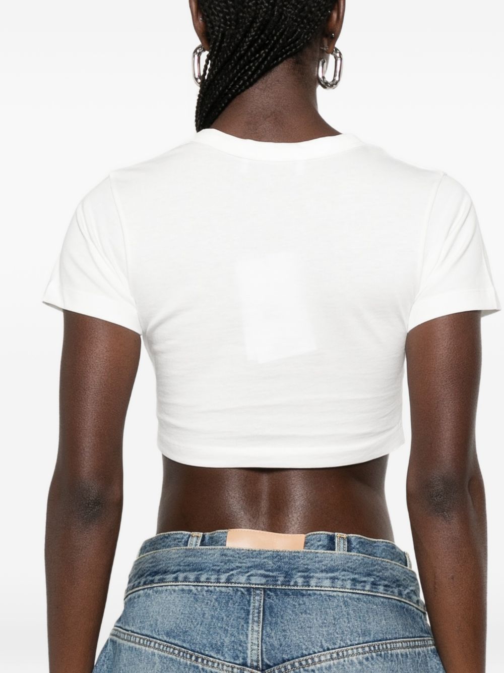 Cropped cotton T-shirt 261WCT00364 JJJ025AA001 THE ATTICO