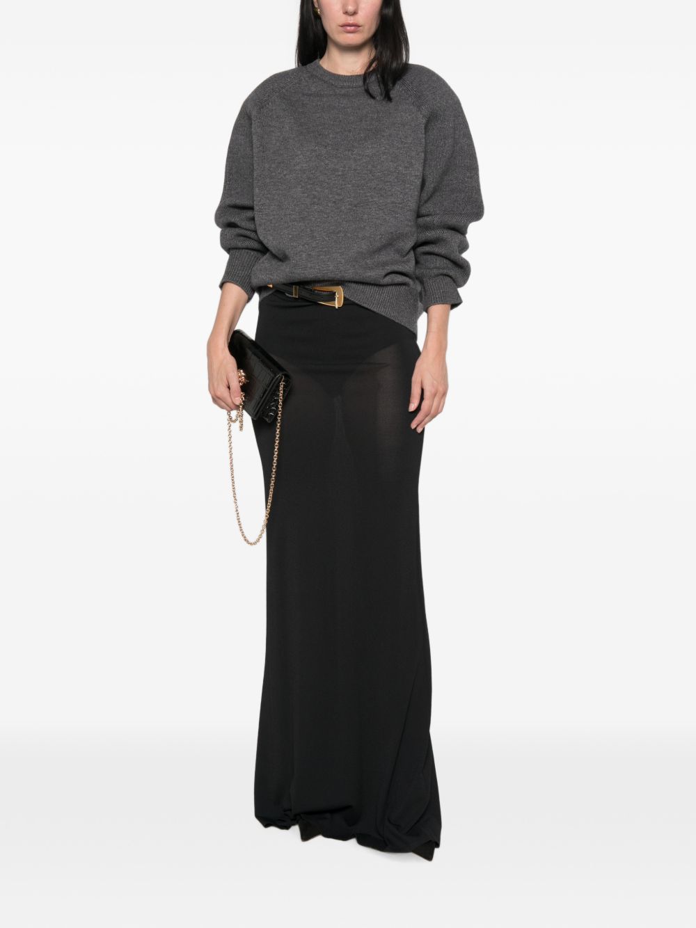 LINA padded sweater KNFS22809101 DARK GREY THE FRANKIE SHOP