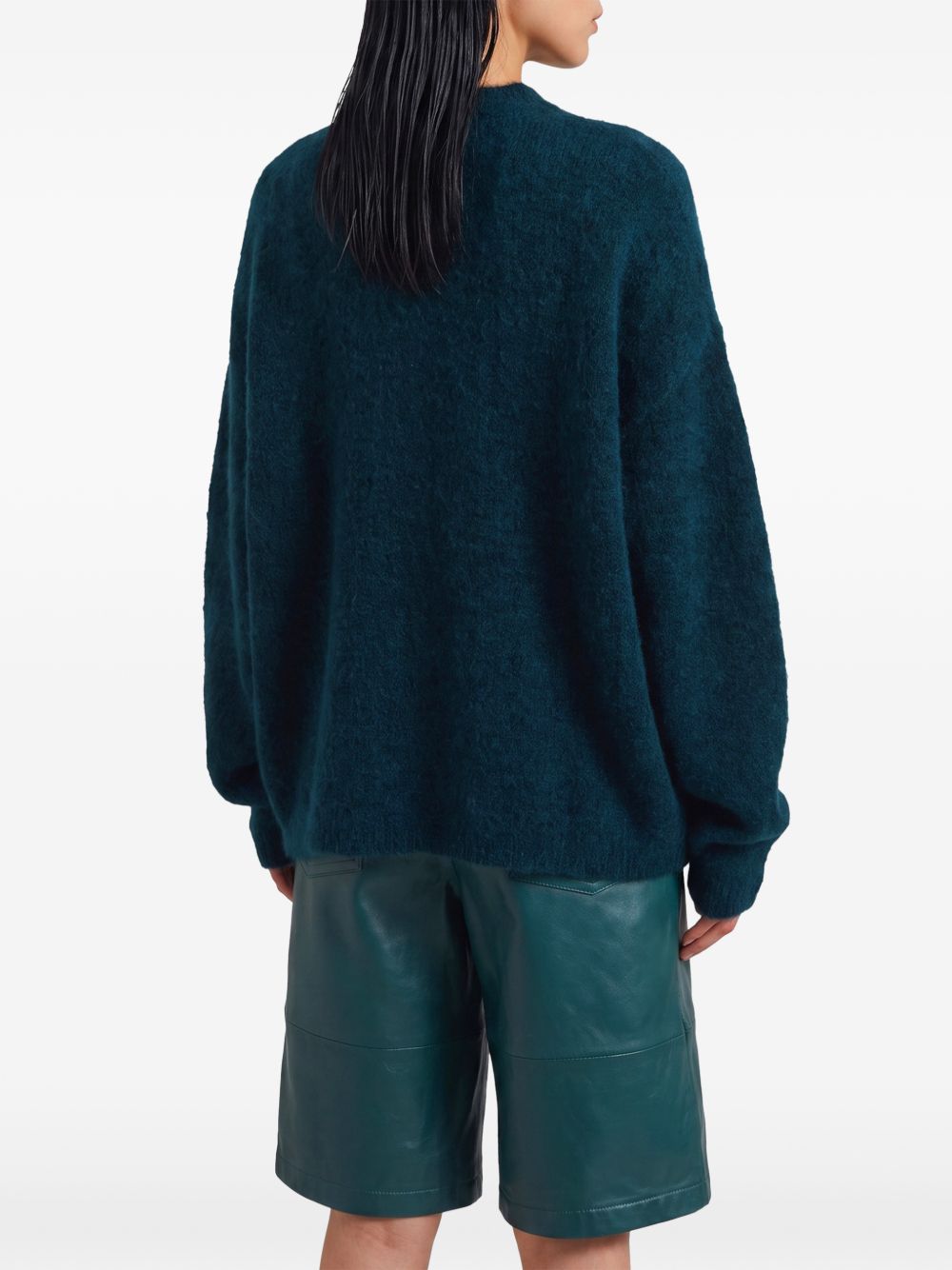 TIMEA fuzzy sweater KNFS22856443 BOTTLE GREEN THE FRANKIE SHOP