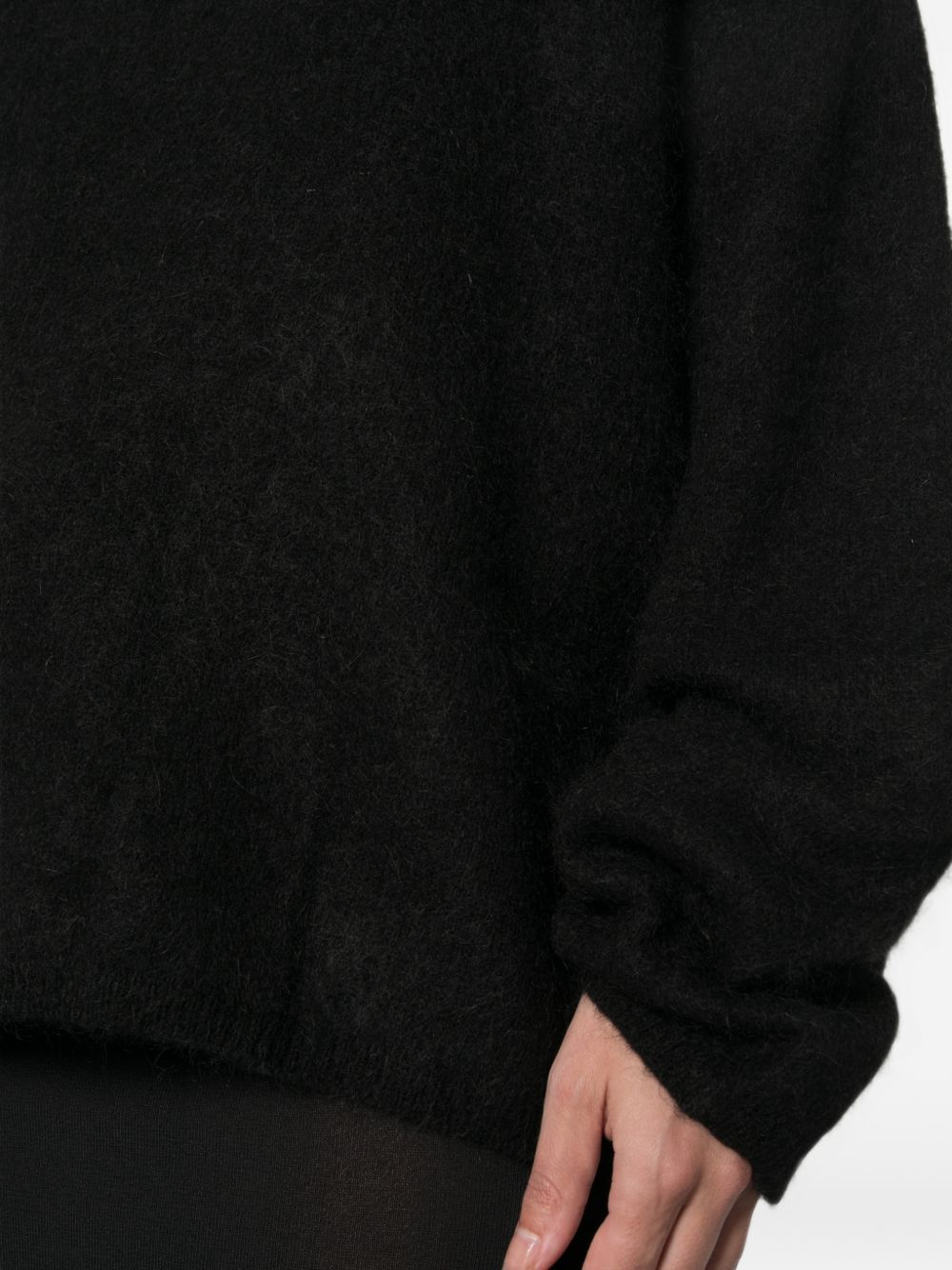 TIMEA fuzzy sweater KNFS22912100 BLACK THE FRANKIE SHOP