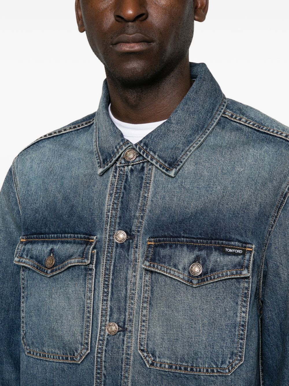 Faded denim jacket DJR002 DMC117UBN TOM FORD