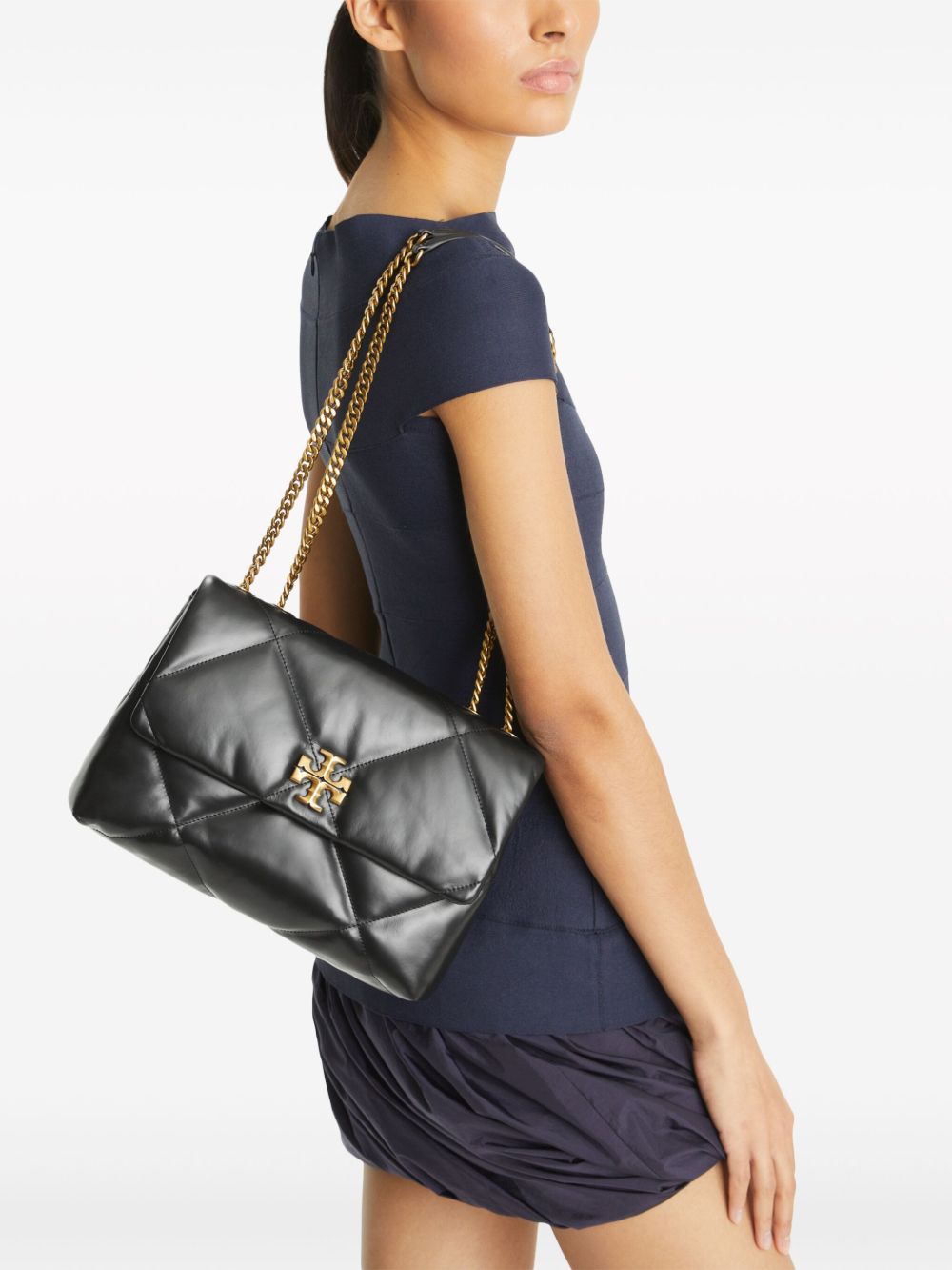 KIRA CONVERTIBLE SHOULDER BAG WITH DIAMOND QUILTING 154704 001 TORY BURCH