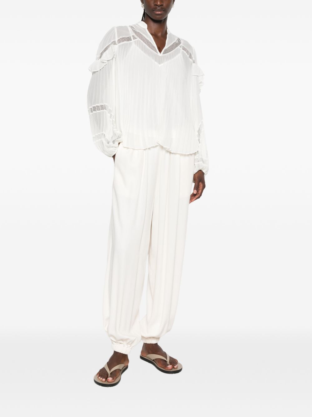 Pleated ruffled blouse 262TP2693 S2212100059 TWINSET