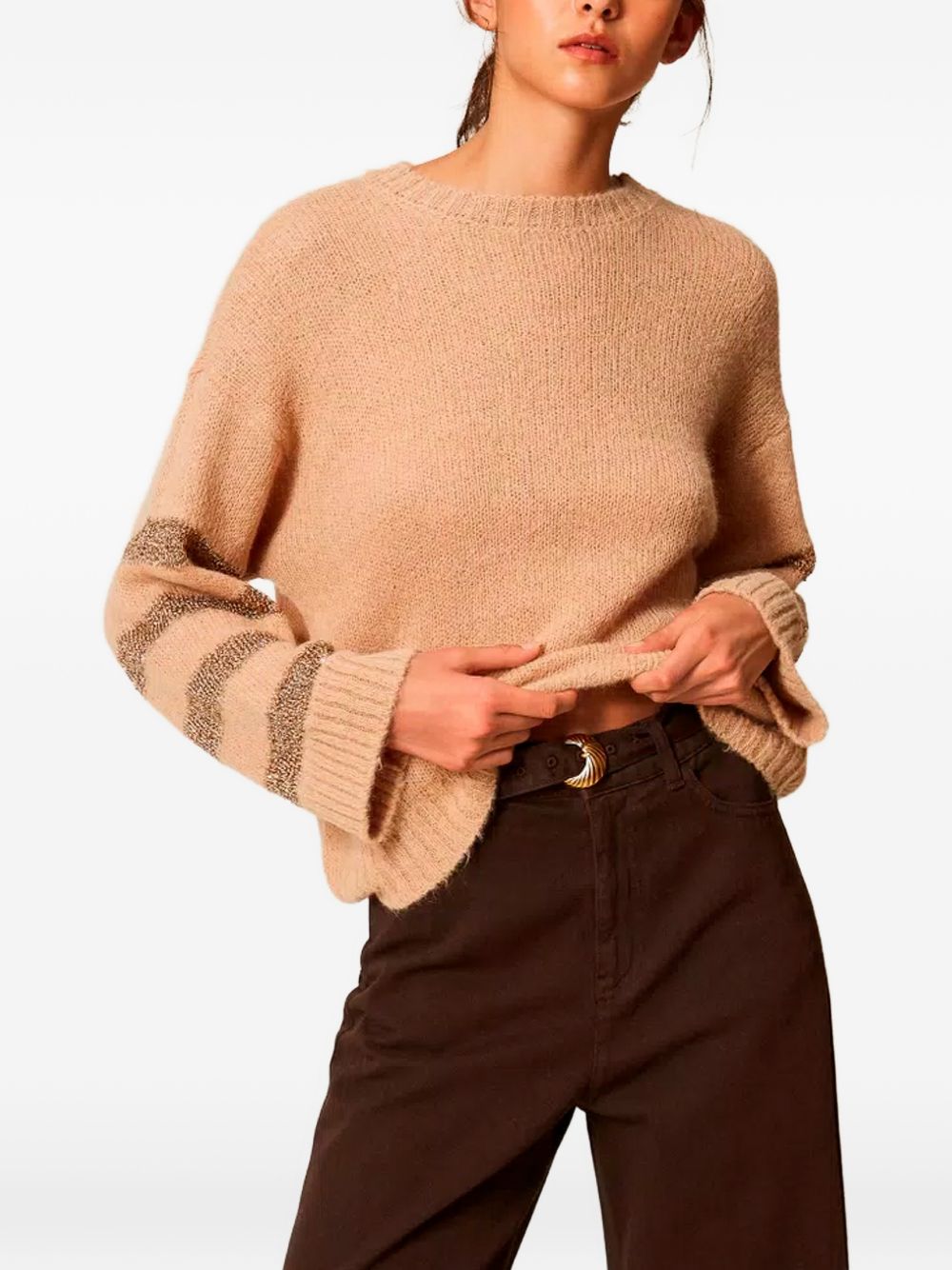 Alpaca blend striped jumper 262TP3530 S2219013825 TWINSET