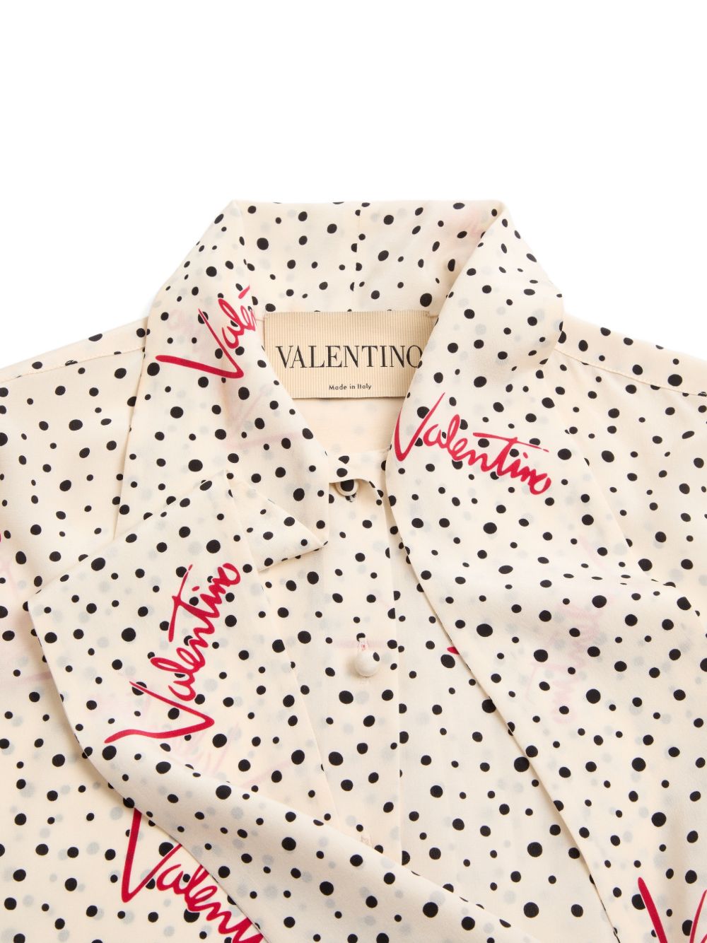 Plus De Pois Crepe De Chine Bubble Shirt 9B3AB8N0A9N 3G5 VALENTINO GARAVANI