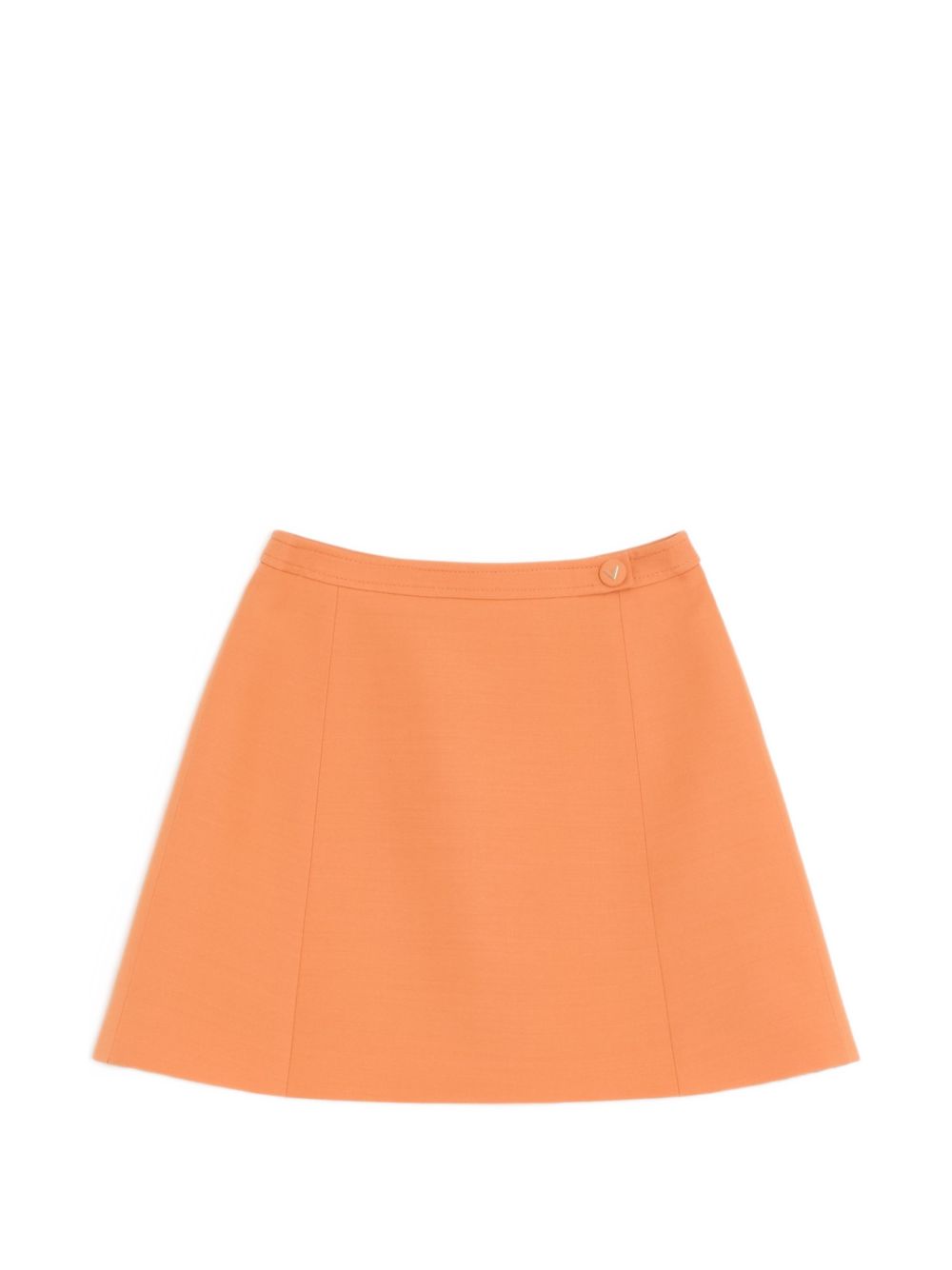 Crepe Couture skirt with heart-shaped jewel buttons 9B3RAFB01CF 136 VALENTINO GARAVANI