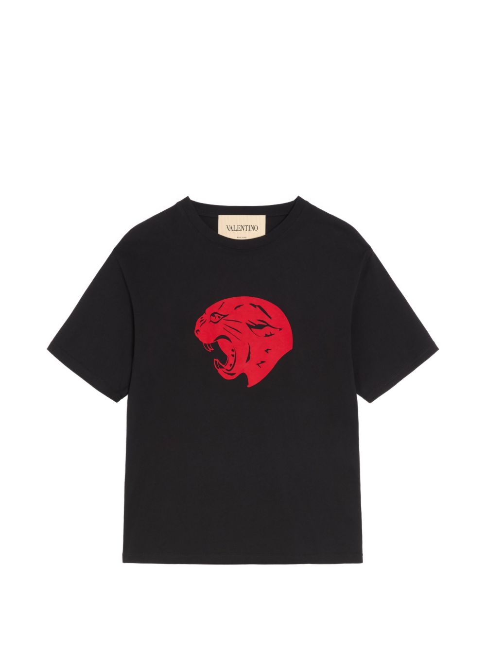 Cotton T-Shirt With Panther Print 9V3MG16PBM7 0NR VALENTINO GARAVANI