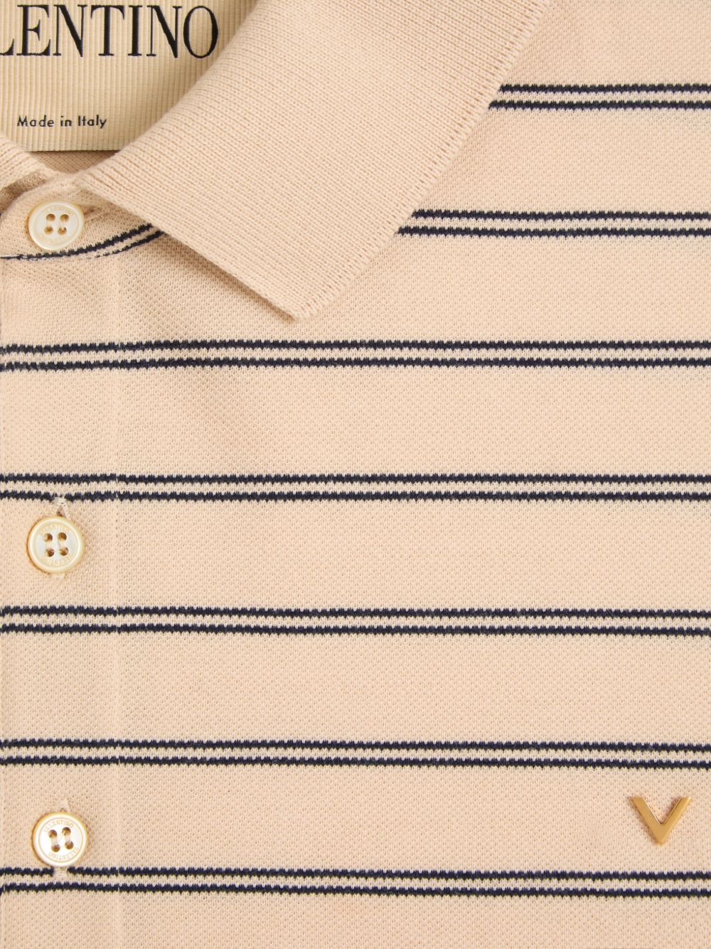 Polo Shirt With Vgold Stripes 9V3MH01KBGV RFC VALENTINO GARAVANI