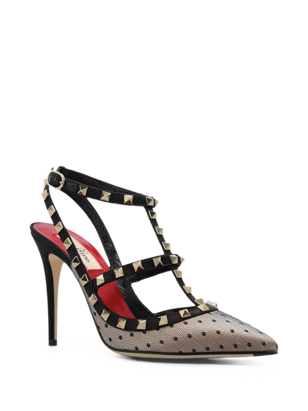 Rockstud lace pump with straps 9W0S0393WEH 5HZ VALENTINO GARAVANI
