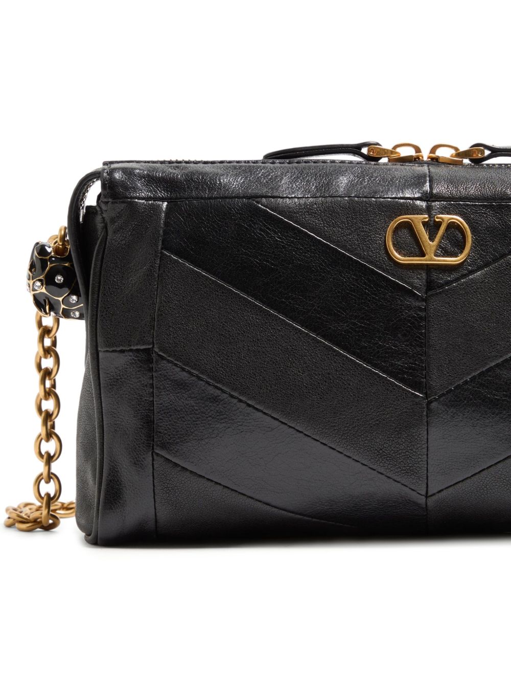 Panthea Small Shoulder Bag In Nappa Leather With A Chevron Pattern 9W2B0S99UYF 0NO VALENTINO GARAVANI