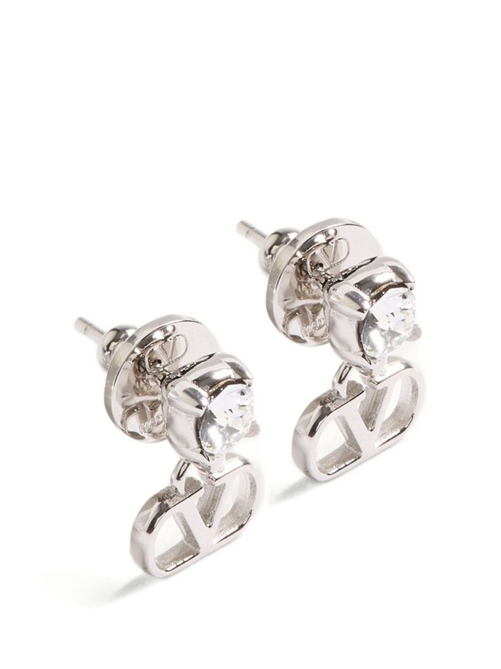 VLogo Signature earrings in metal and Swarovski crystals 9W2J0BV7QEU DFH VALENTINO GARAVANI
