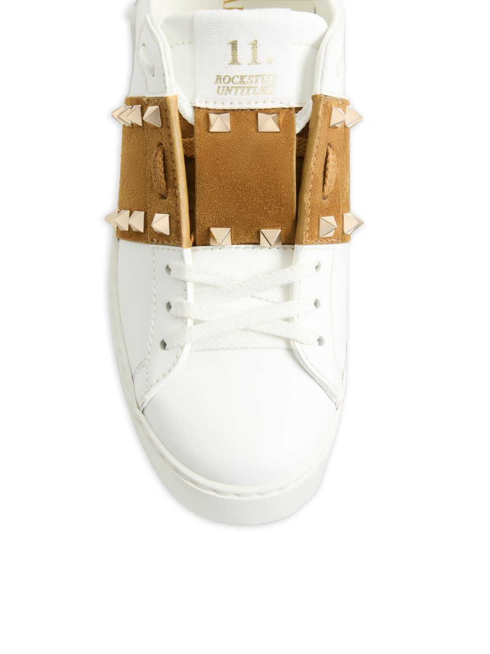 Rockstud Untitled Sneaker in Calfskin with Split Leather Band 9W2S0A01ZBV 3DZ VALENTINO GARAVANI
