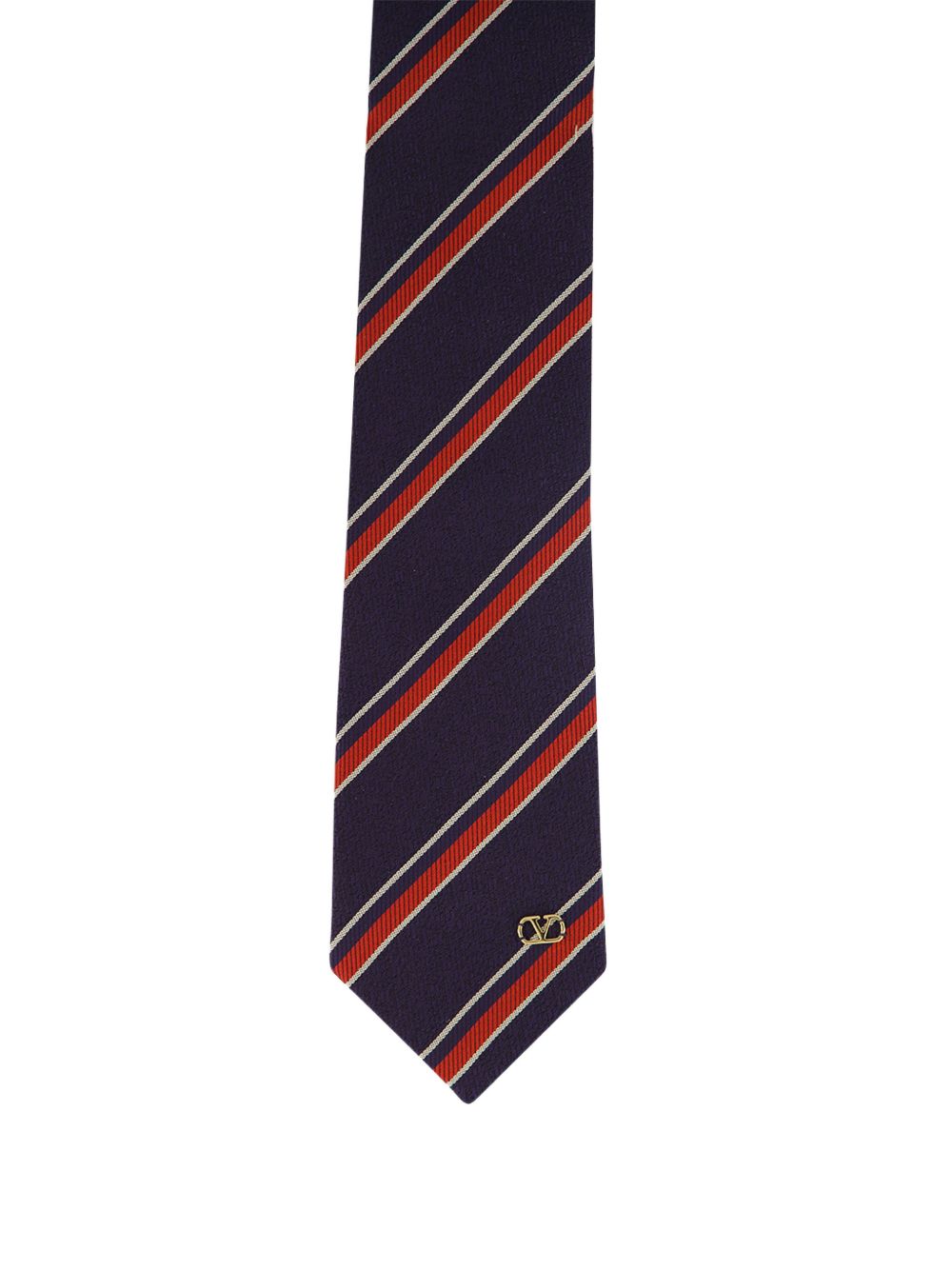 Valentie Jacquard Regimental Silk Tie 9Y2EV195KBJ 0HJ VALENTINO GARAVANI