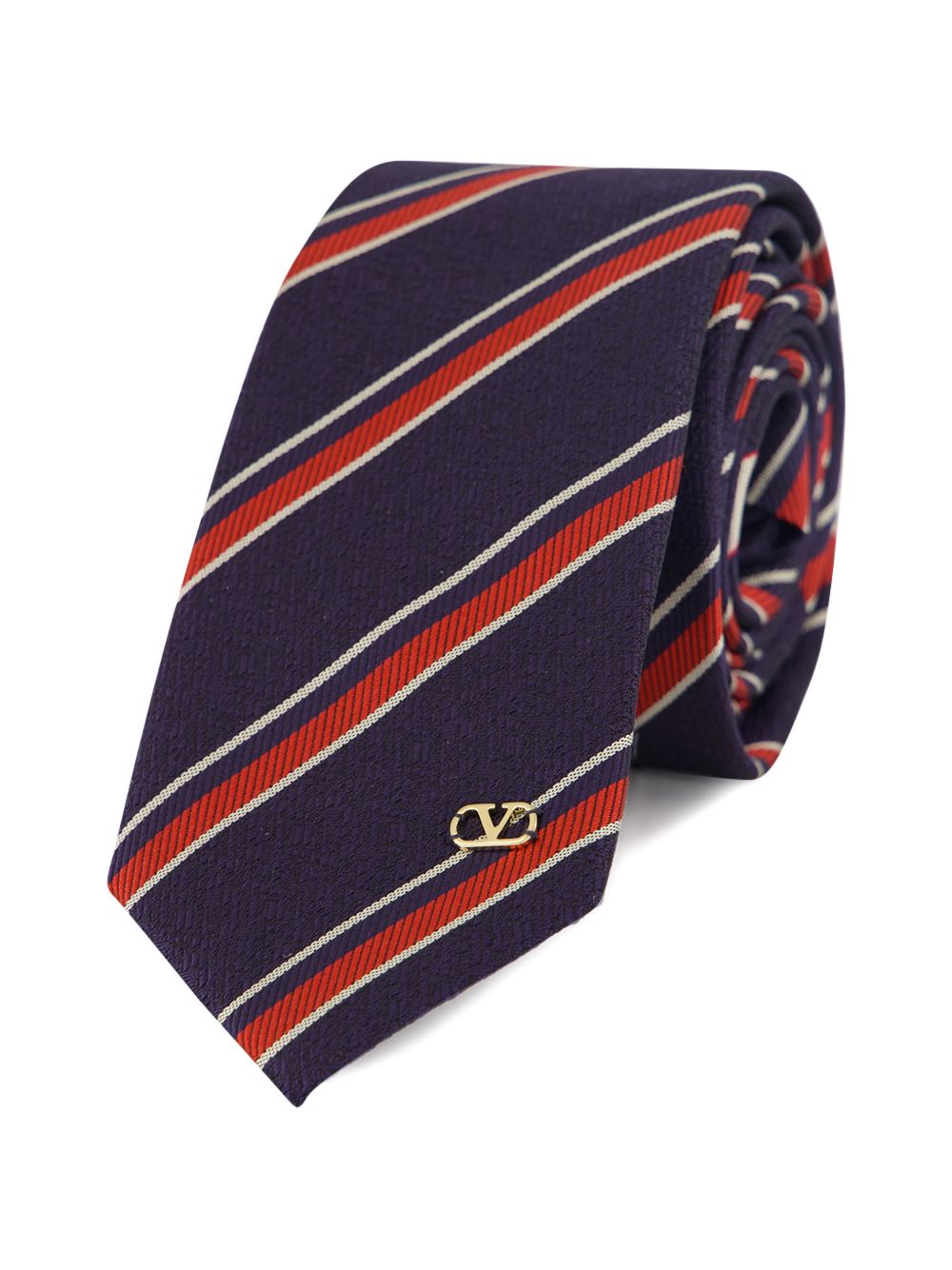 Valentie Jacquard Regimental Silk Tie 9Y2EV195KBJ 0HJ VALENTINO GARAVANI