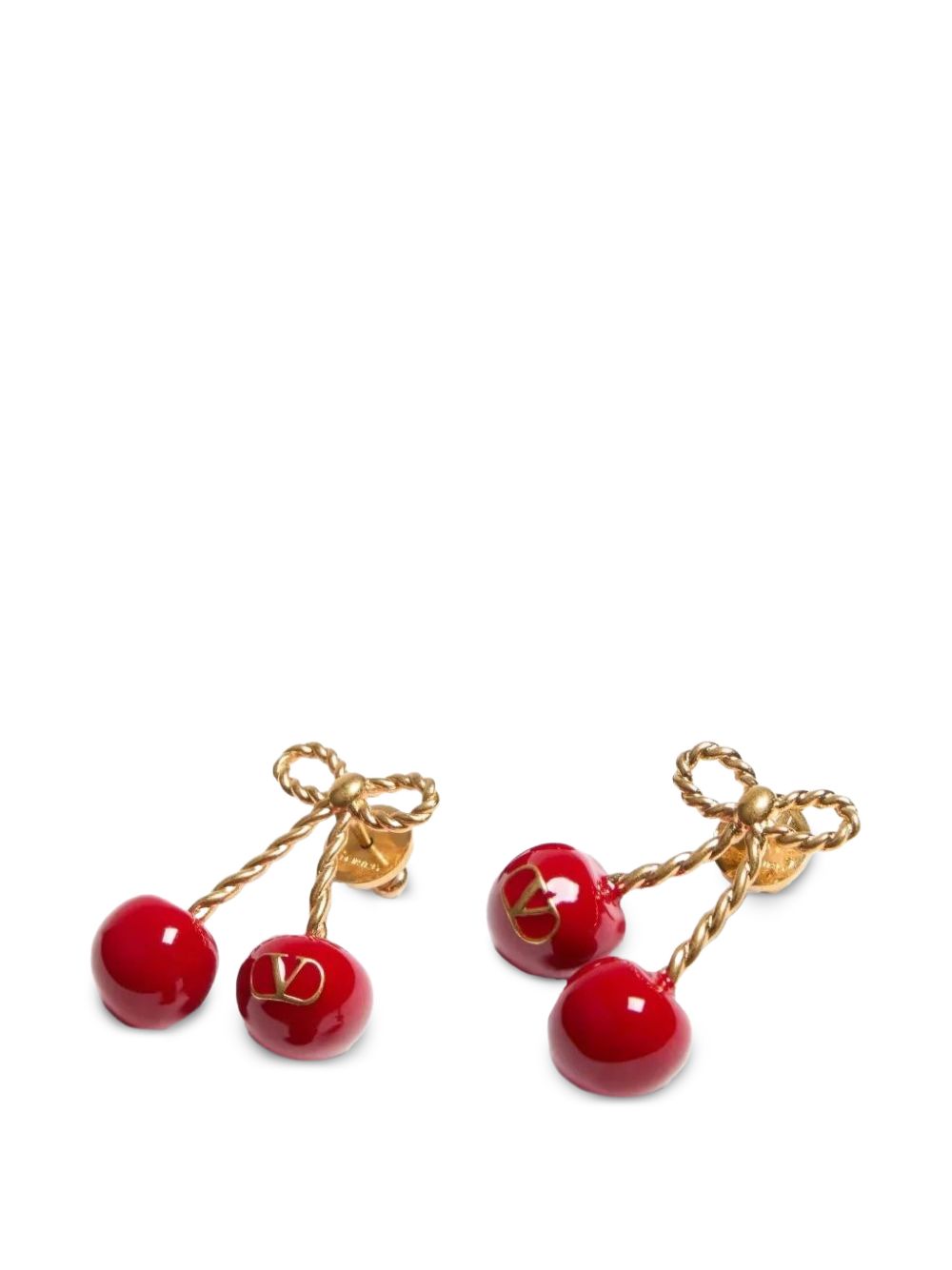 Cherryfic metal and enamel earrings ZW2J0Z80MJP 03Y VALENTINO GARAVANI