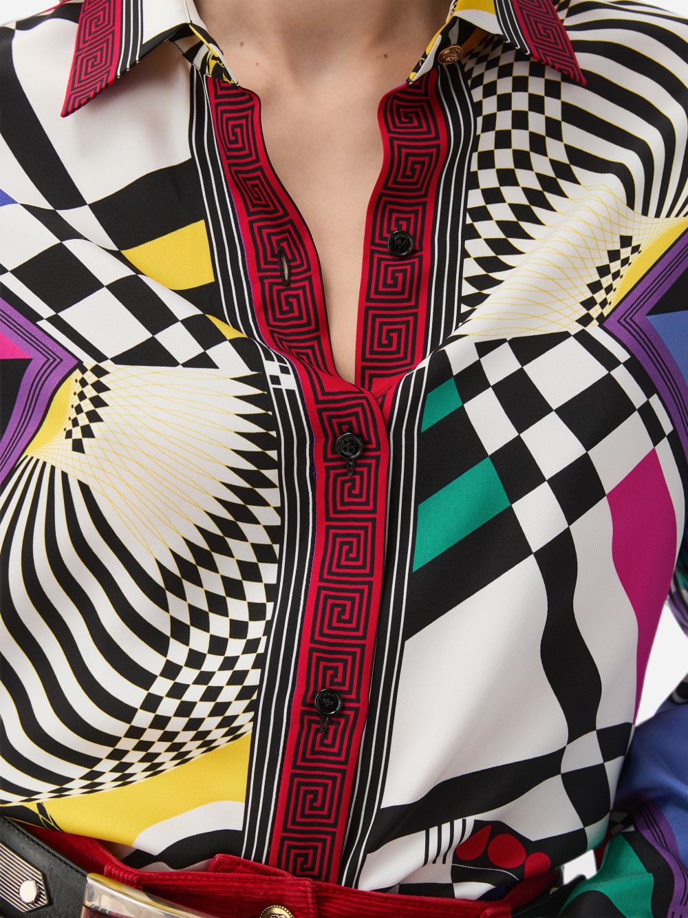 Teatro Foulard print twill shirt 1024221 1A192885X000 VERSACE