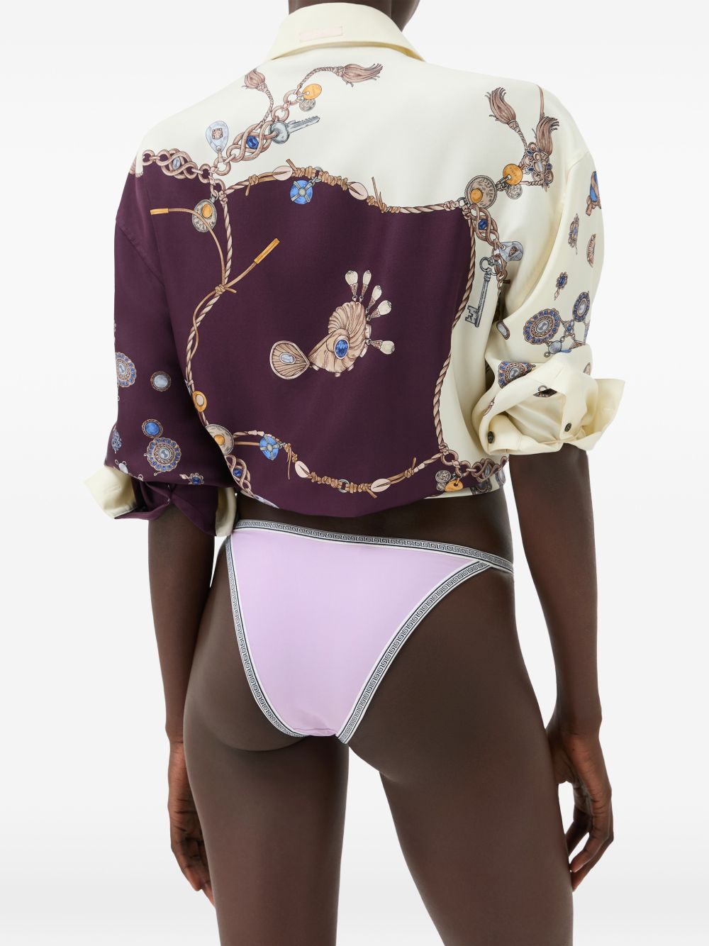 embroidered-logo bikini bottoms 1025567 1A187091LG30 VERSACE
