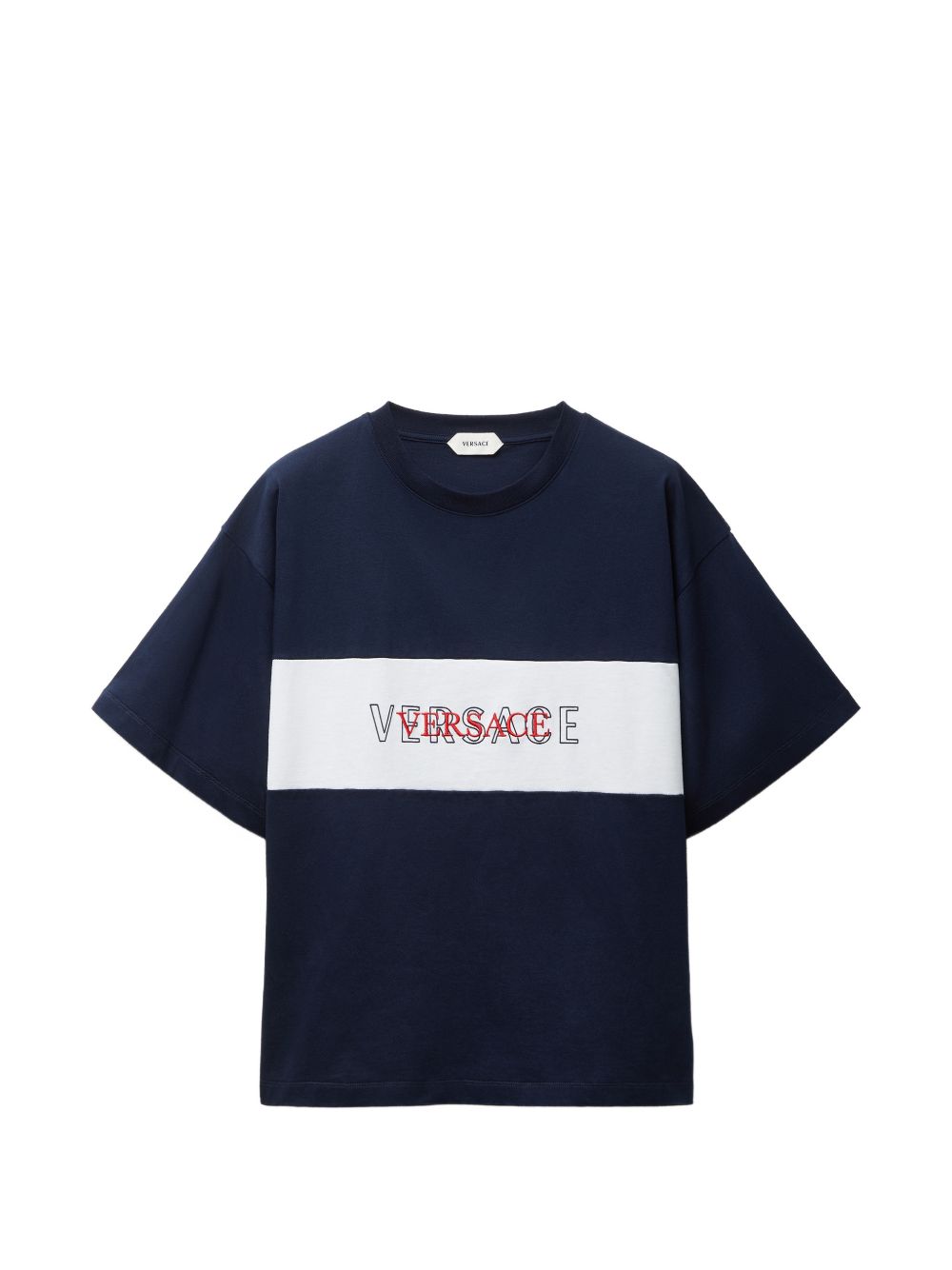intarsia cotton-jersey T-shirt 1025944 1A183911UI20 VERSACE