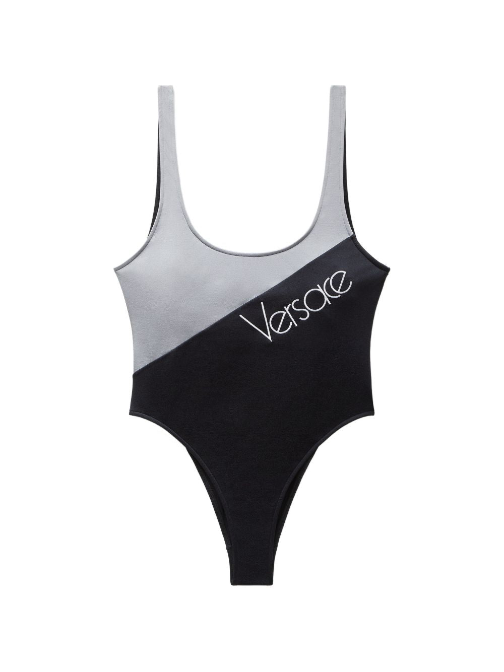 One-piece swimsuit with embroidered logo 1025960 1A186532B0D0 VERSACE