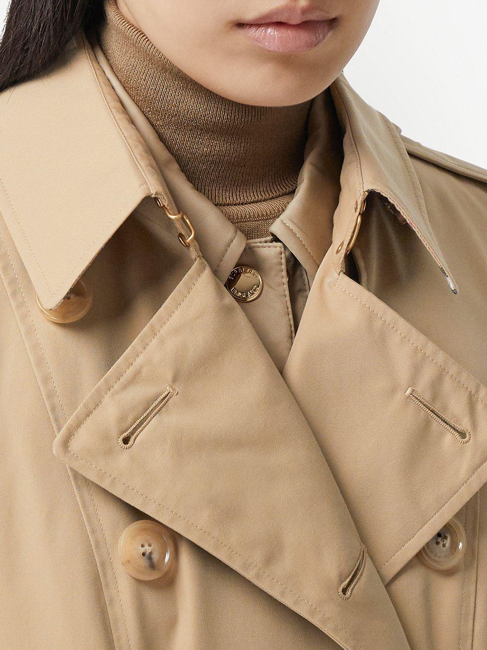 Honey cotton/calf leather Chelsea Heritage mid-length trench 8045776 HONEY BURBERRY