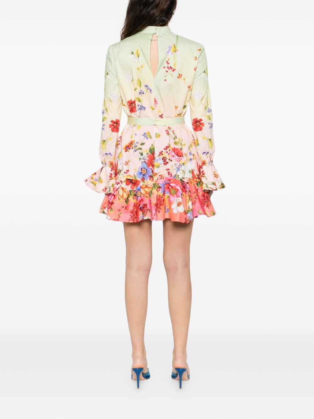 Miami Print Mini Dress WQT104 3AR32D0509 ROBERTO CAVALLI