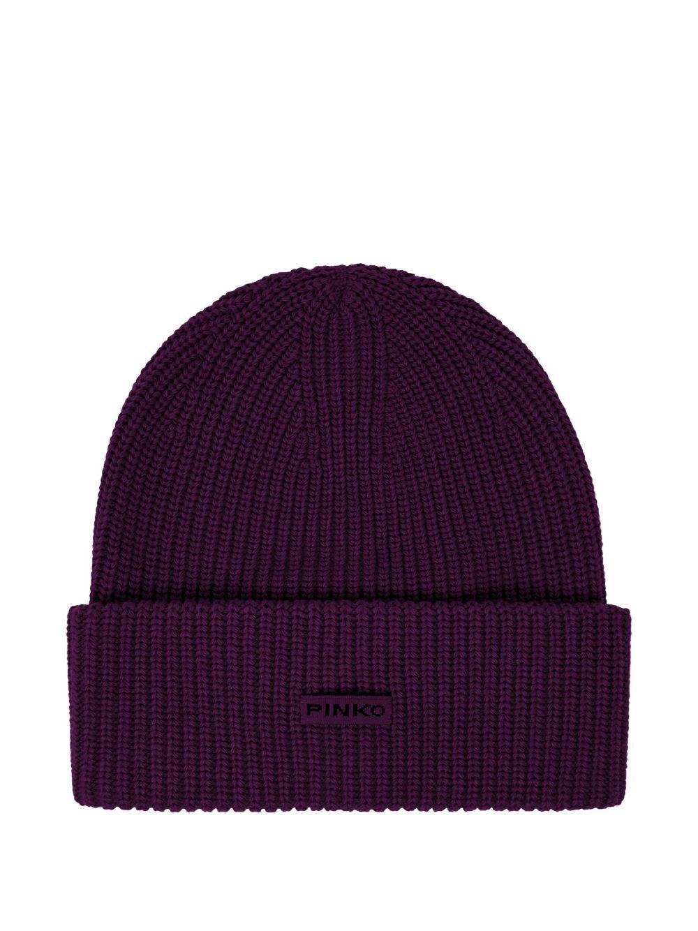 Logo patch beanie 105993 A2Z4R57 PINKO