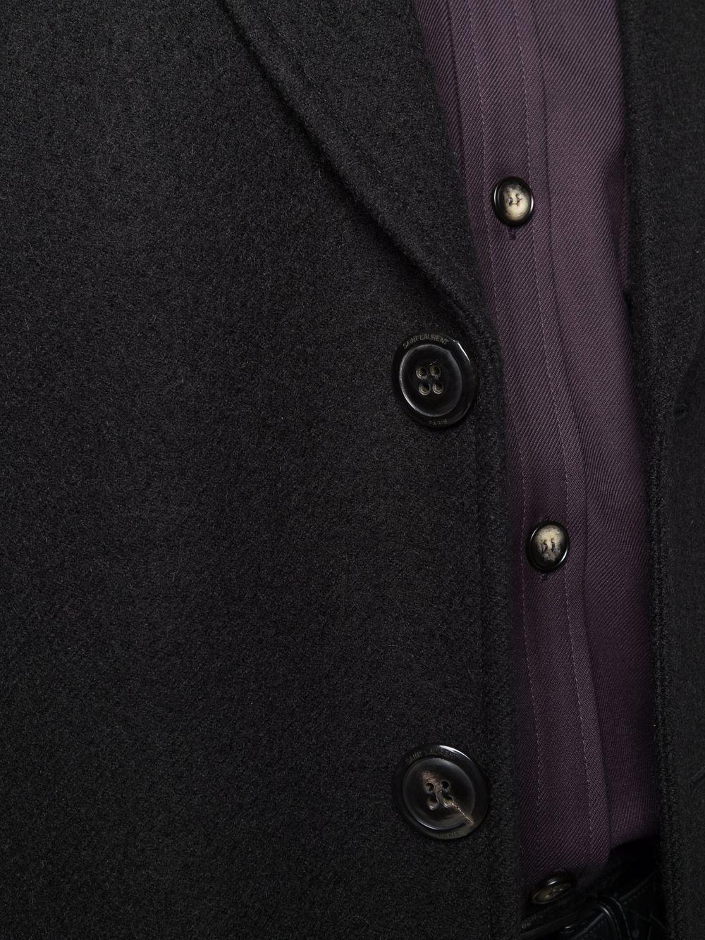 Black mohair/wool single-breasted button coat 661385Y2D27 1000 SAINT LAURENT