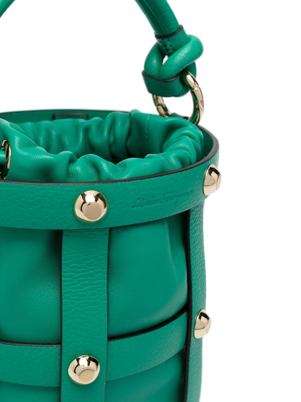 Caged-design bucket bag<BR/><BR/><BR/> 211488757947 SMERALDO FERRAGAMO