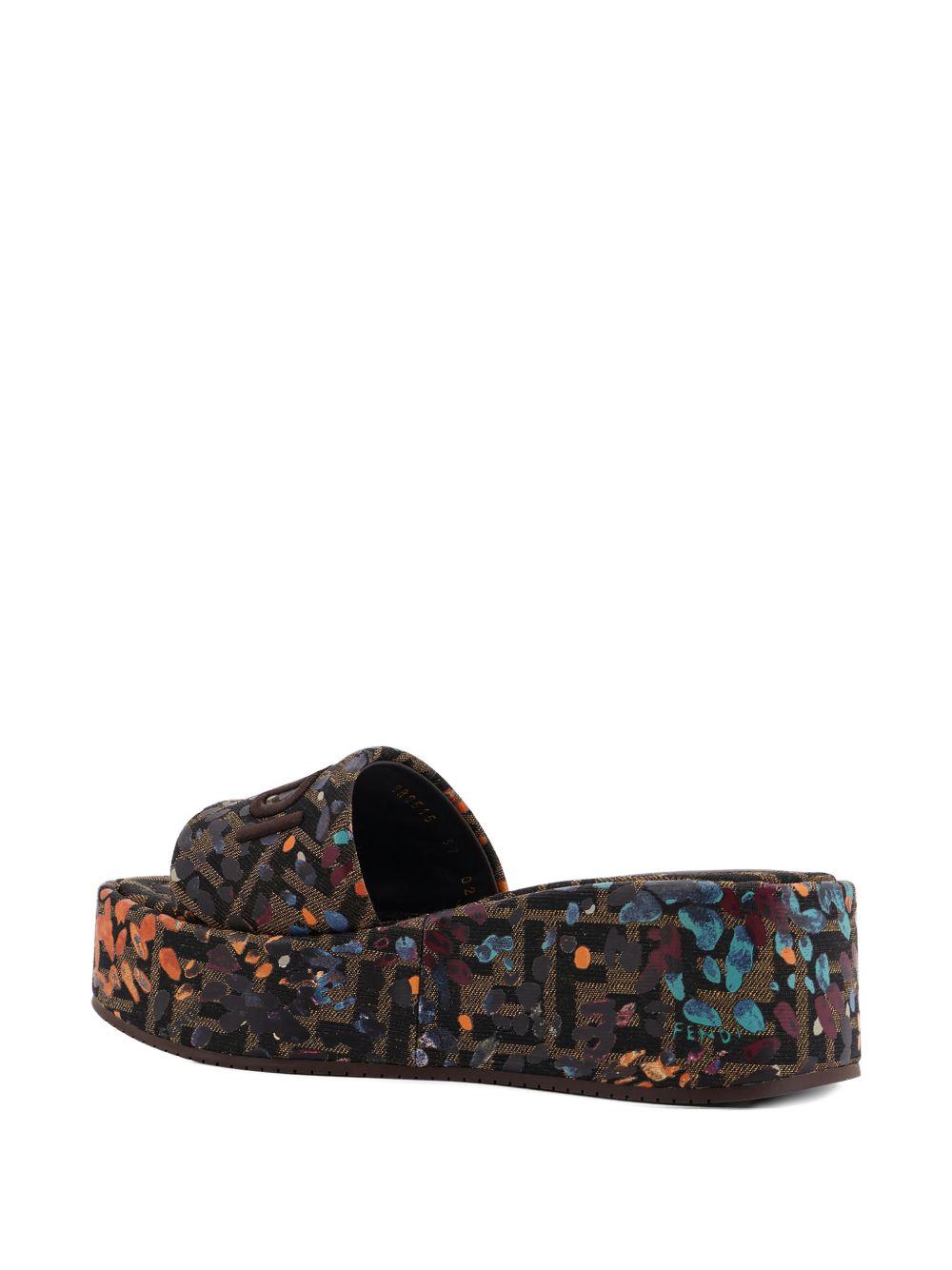 FENDI PLATFORM SLIDES 8R8515 AWD7F1V94 FENDI