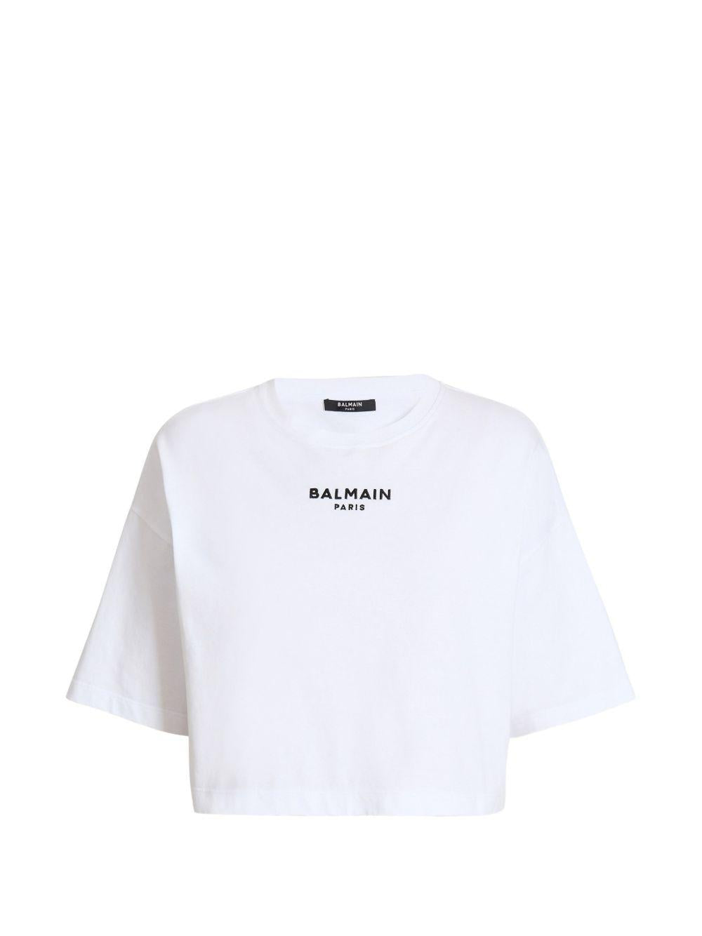 Embroidered Balmain Paris T-shirt HF1EE145BD10 GAB BALMAIN