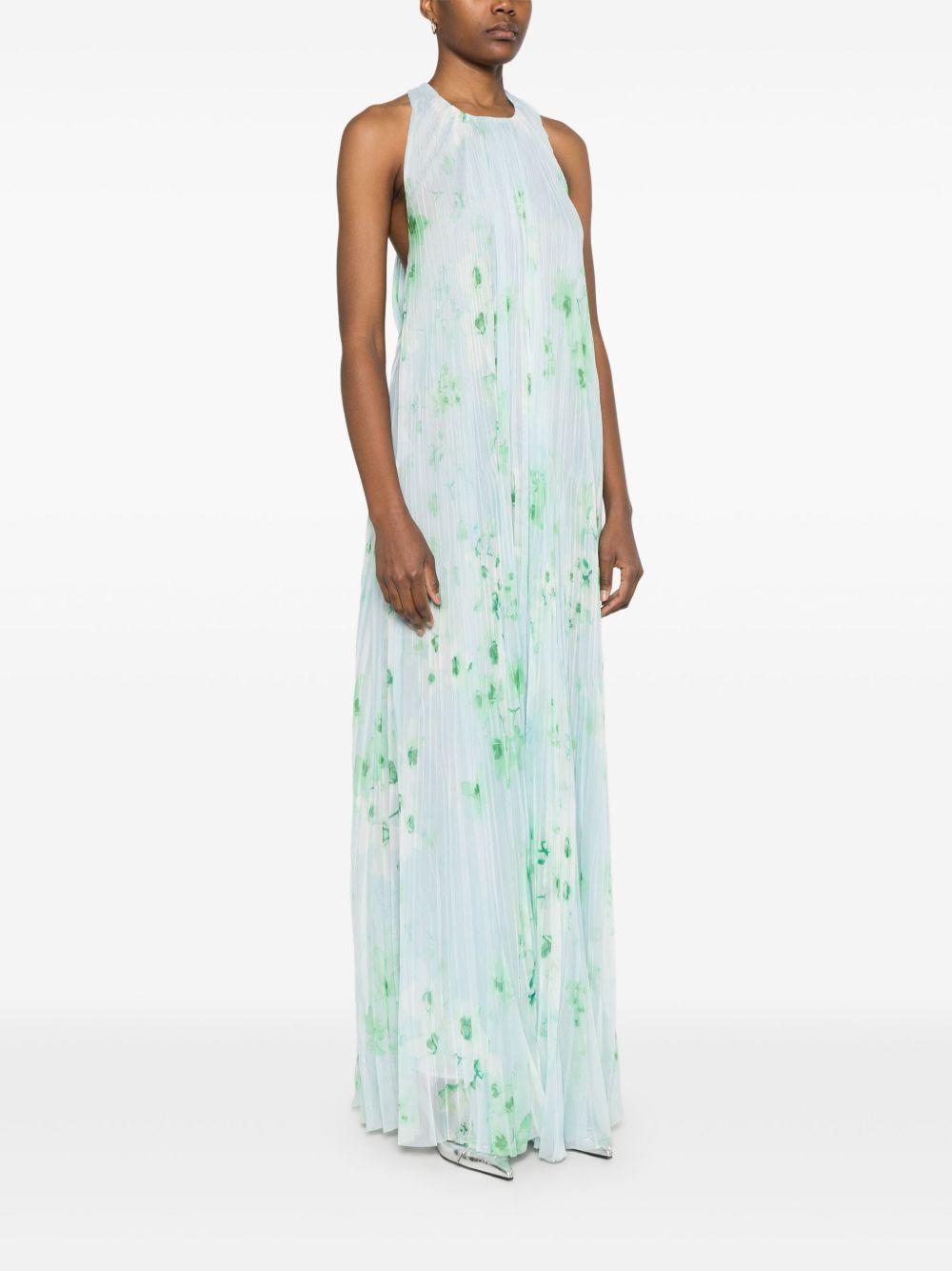 Floral-print maxi dress<BR/><BR/> 104687 A2DHABB PINKO