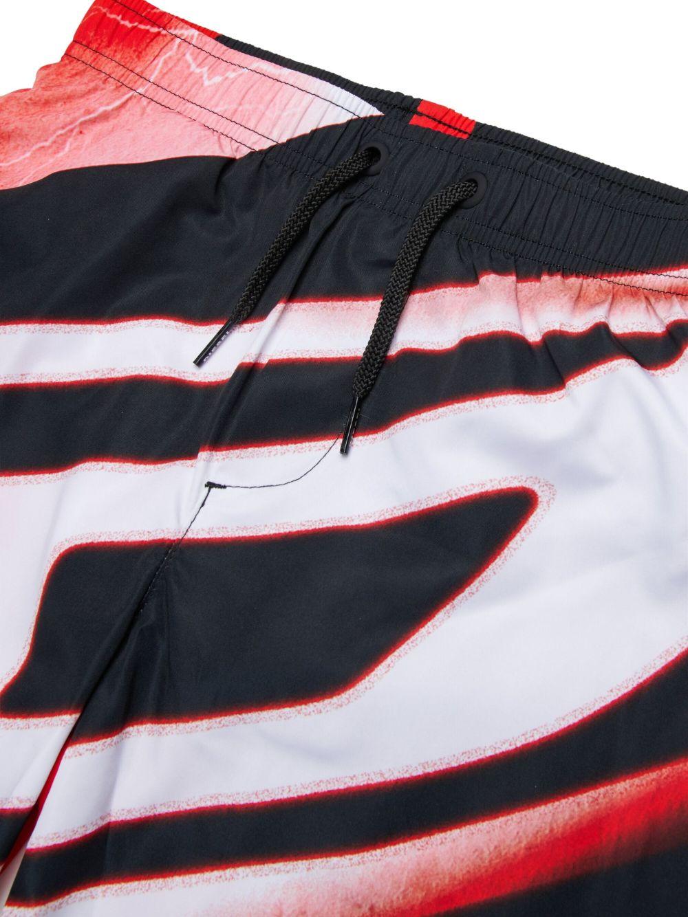 Swim shorts with all-over blurred print J02702 KXBTCK900 DIESEL KIDS