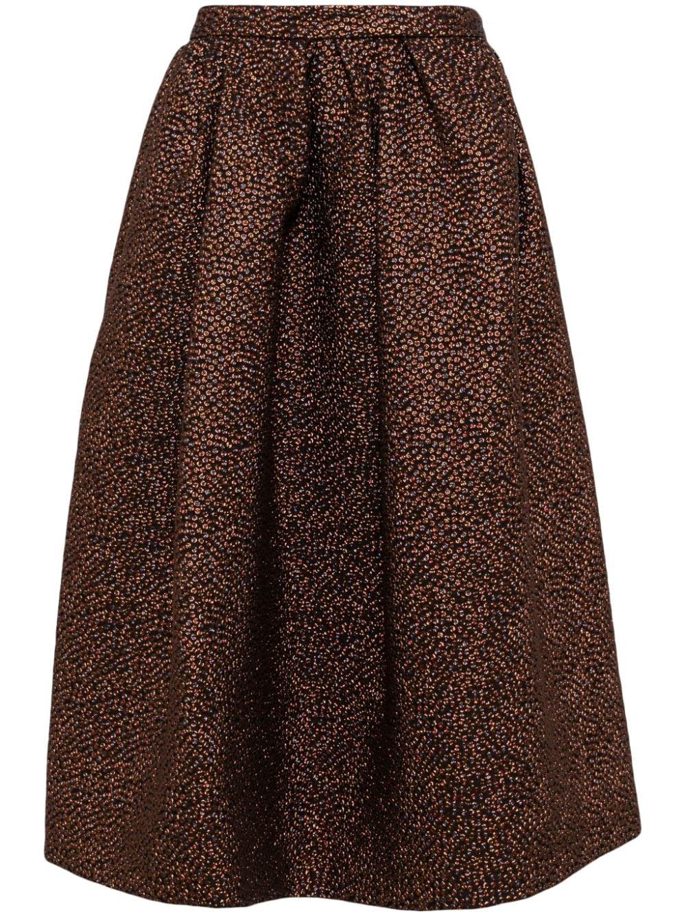 Polka-dot jacquard skirt<BR/><BR/> 010829 9165703 DRIES VAN NOTEN