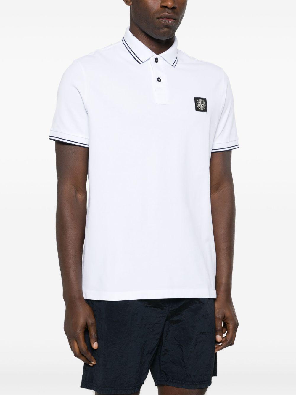Piqué cotton polo shirt<BR/><BR/><BR/> 22002SC S0018V1001 STONE ISLAND