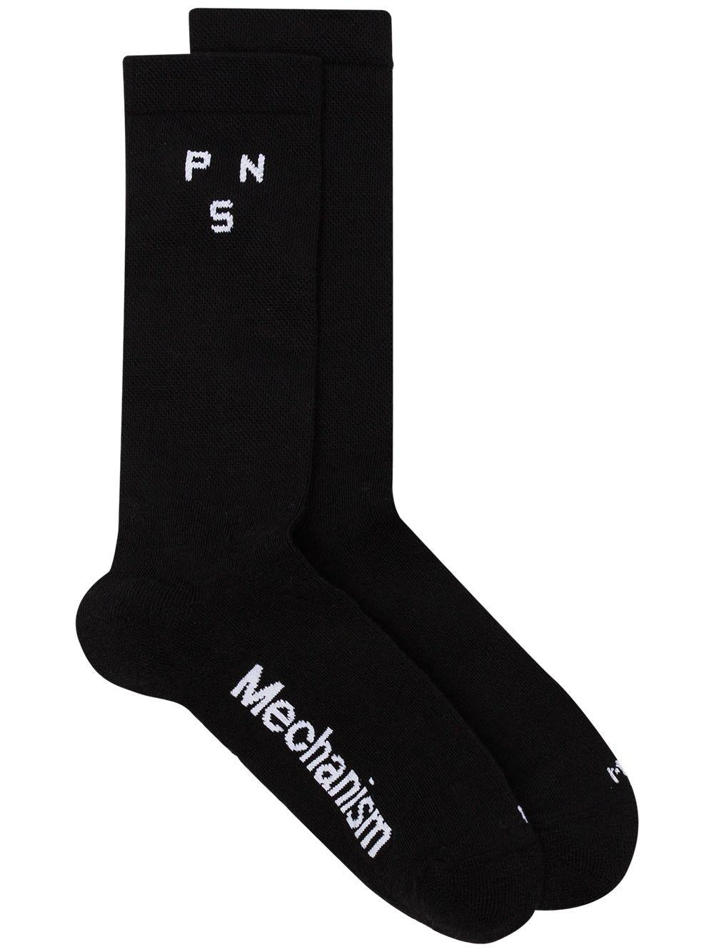 Merino wool blend control logo socks NA0903E BLACK PAS NORMAL STUDIOS
