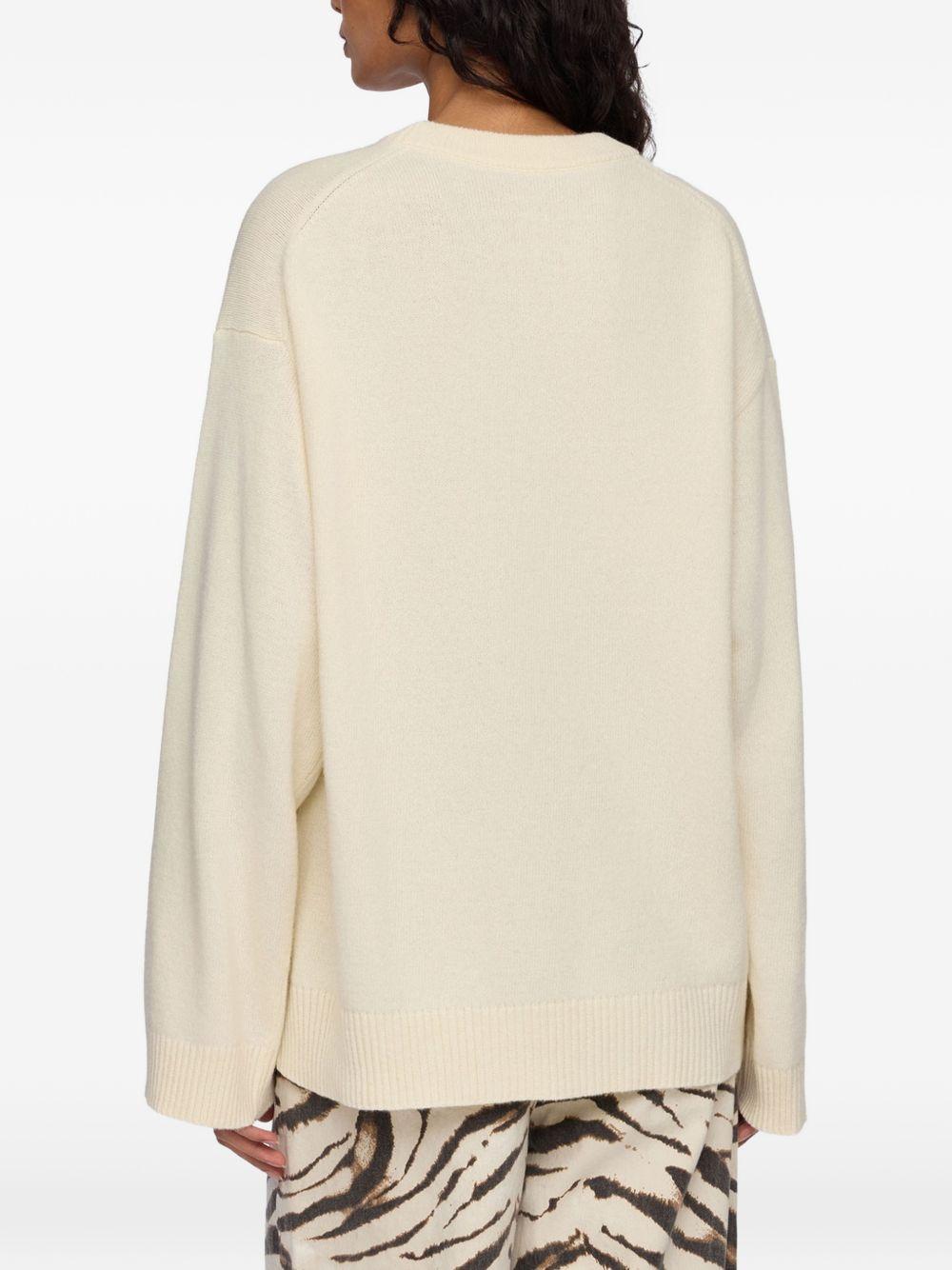 Oversized Jumper with Strawberry A1150015 135 GANNI
