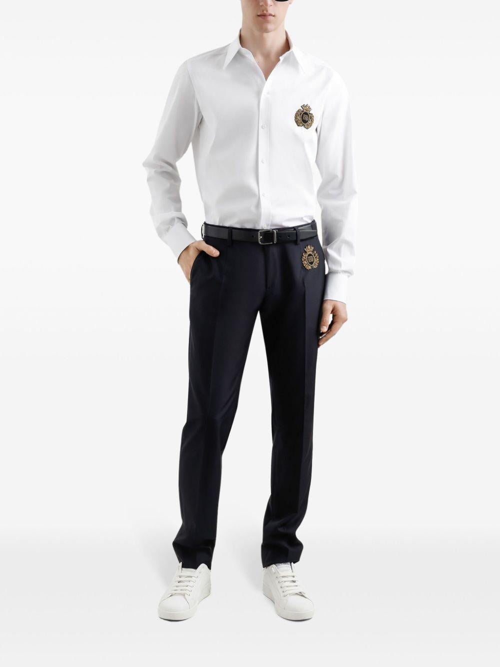 Logo-patch shirt<BR/><BR/><BR/> G5ML1Z GI757W0800 DOLCE & GABBANA