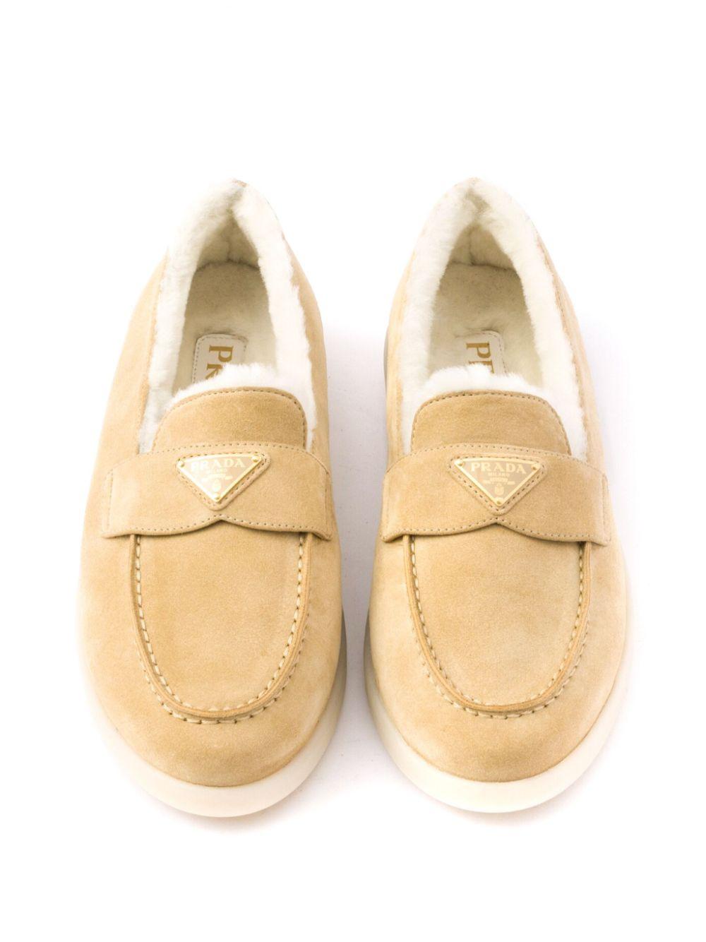 Suede and shearling loafers<BR/><BR/><BR/> 1D222N 3LPMF0379 PRADA
